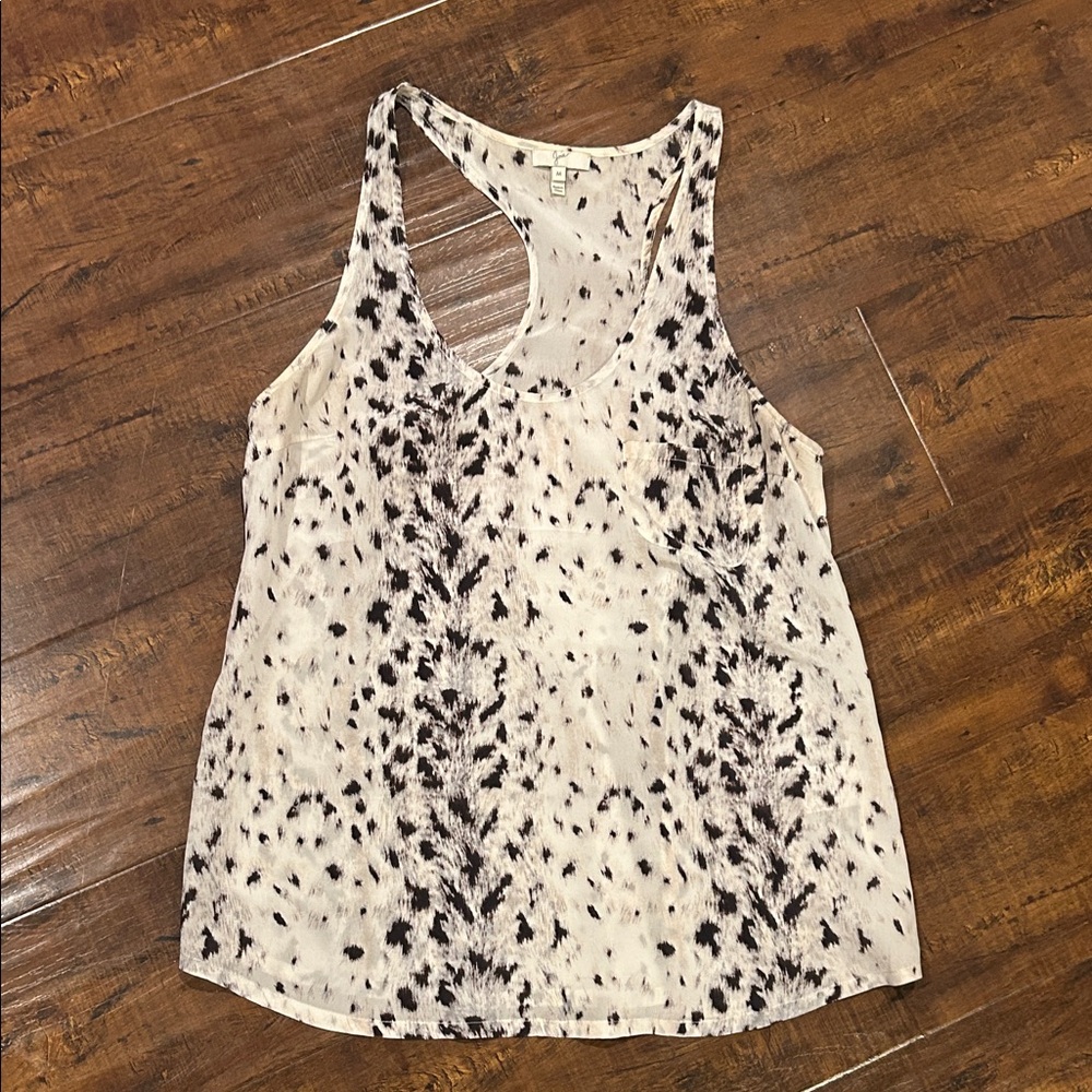Elegant Women's Sleeveless Tank Top - Black and Cream